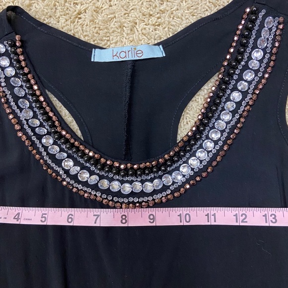 Karlie Embellished Beaded Tank Top Size Small - Picture 8 of 9